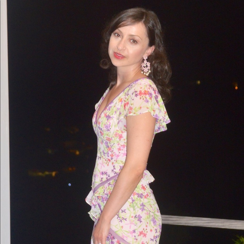 BCBG flower print dress